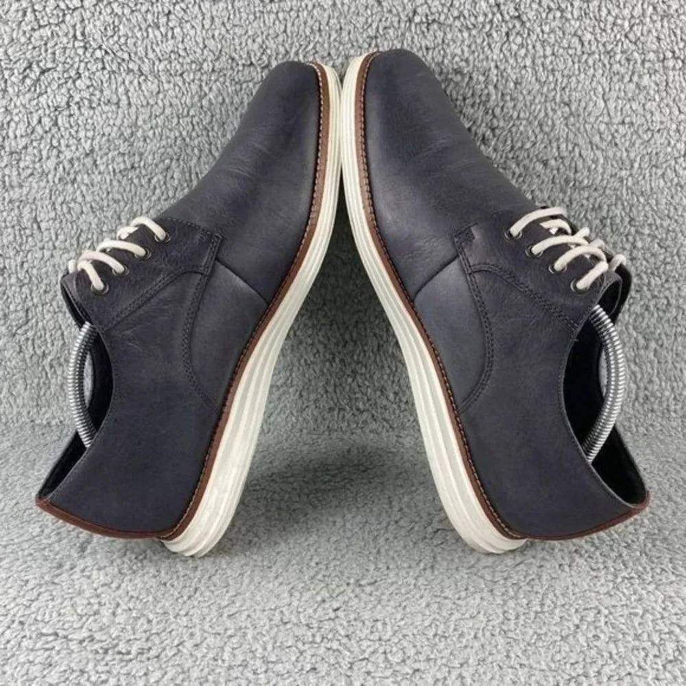 Cole haan original Classic Grand Plain Oxford Shoes Mens 11 M Navy‎ Lace Up - Picture 8 of 14